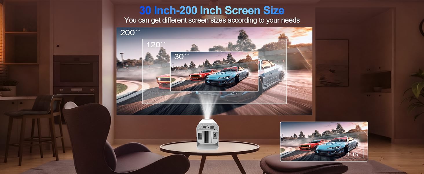 Mini Portable Projector with WiFi and Bluetooth