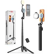 USKEYVISION 69" Magnetic Tripod for iPhone w/Magnetic Light &amp;Remote MPT-04 | Compatible with MagS...