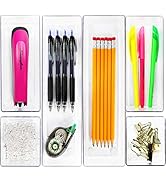 6 Pack - Simple Houseware Clear Plastic Desk Drawer Organizers