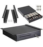 Volcora Cash Register Drawer with Under Counter Mounting Metal Bracket - 16