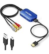 Viagkiki RCA to HDMI Adapter, AV to HDMI Converter, RCA to HDMI Composite Audio Video Converter f...