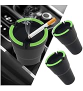 2PCS X-Large Car Ashtrays for Cigarettes,Portable &amp; Self-Extinguishing Car Ashtrays for Cup Holde...