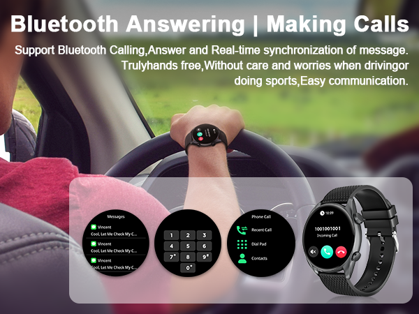 This Bluetooth watch connects to your smartphone via Bluetooth to keep up with your latest updates