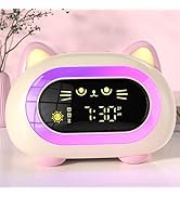Alarm Clock for Kids, Sleep Training Clock for Girls With Dual Alarm, Eye Protection, Auto Off Ti...