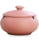 JUJUYACO Ceramic Ashtray with Lids Windproof Cigarette, Indoor or Outdoor Use, Ash Holder Ceramic...