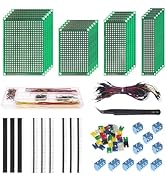 Yetaida 365Pcs Double Sided PCB Board Kit, PCB Circuit Prototype Boards for Arduino DIY Soldering...