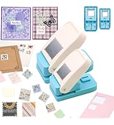 BAOFALI 2Pcs/Set Stamp Puncher 1x1inch &amp;1.5x1.5inch Large Square Postage Stamp Punch |Stamp Hole ...