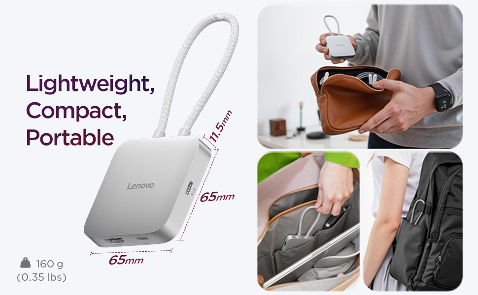 USB-C 5-in-1 Travel Hub - Lightweight, compact, portable