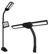 OttLite Dual Shade LED Floor Lamp with 2.1A USB Charging Port, Adjustable Stand