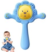 Lion Teething Toys for Babies, Soft Silicone Teether Rattle for Teething Relief 3 5 6 8 9 10 12 1...