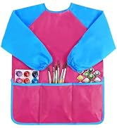 Kopokita Kids Art Smock, Toddlers Painting Apron Waterproof Children Artist Smock With Long Sleev...