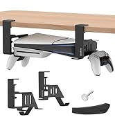 JUSPRO PS5 Under Desk Mount Holder Accessories Compaitble with PS5 Pro/Slim/Disc &amp; Digital Editio...