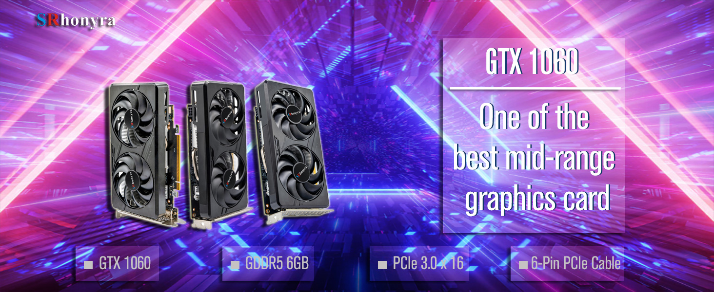 SRhonyra GTX 1060 6GB GDDR5 gaming video card