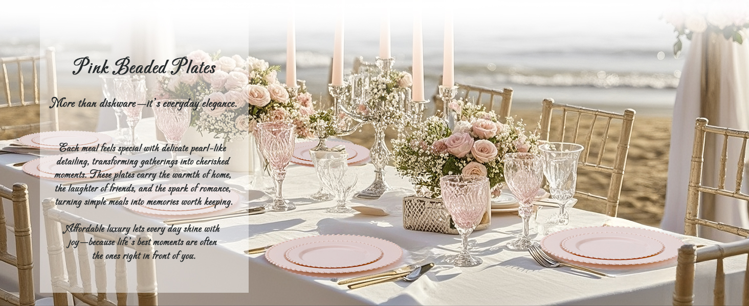 pink plastic plates