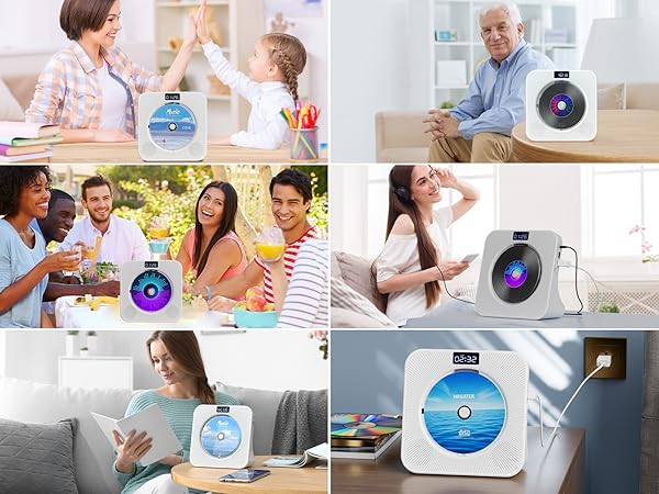 MEGATEK CP28BR Portable Desktop CD Player desktop CD player Fits Seamlessly into any Home, Office