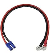 GINTOOYUN EC5 to O Ring Terminal Cable, 10AWG EC5 Female Plug to O Ring Terminal Extension Cable ...