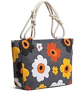 Large Tote Handbag,Women Beautiful Flower Bag, Canvas Shoulder Bags for Lady's Working/Shopping/T...