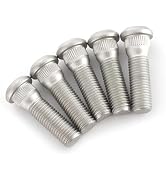 Foelony 5 PCS M12 x 1.5 Wheel Studs Lug Stud Bolt, 49mm High-Strength Wheel Bolt Wear-Resistant S...