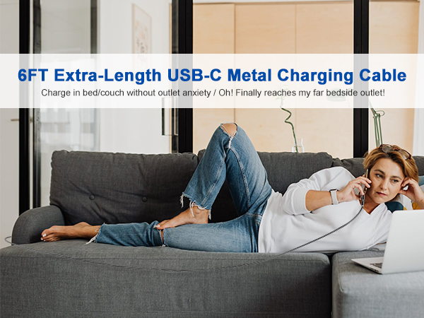 metal braided usb c cable