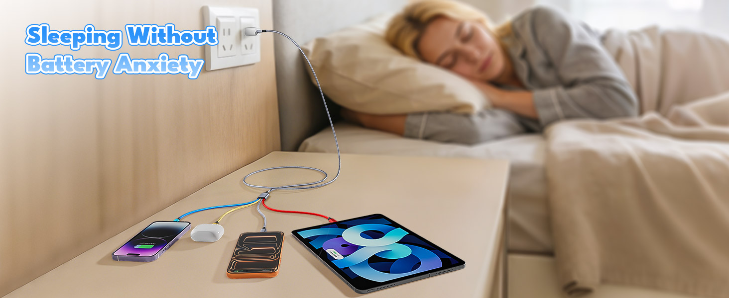 USB C Splitter Multi Charging Cable