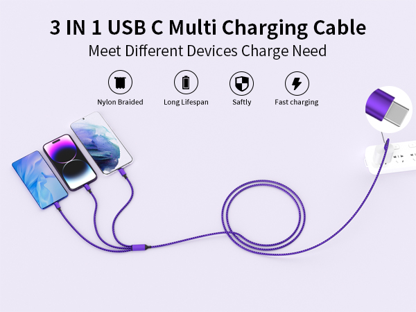 usb c multi charging cable