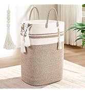 Woven Laundry Basket for Clothes, 65L Large Rectangle Laundry Hampers, Nursery Storage Basket for...