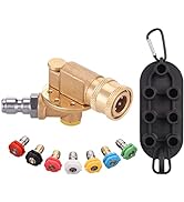 PWACCS Pressure Washer Pivoting Coupler Kit, 240 Degree Rotation, Pressure Washer Accessories Kit...