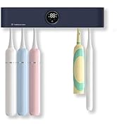 Electric Toothbrush Holder and Cleaner Auto Cleaning and Drying Toothbrushs in Circle Wall Mounte...
