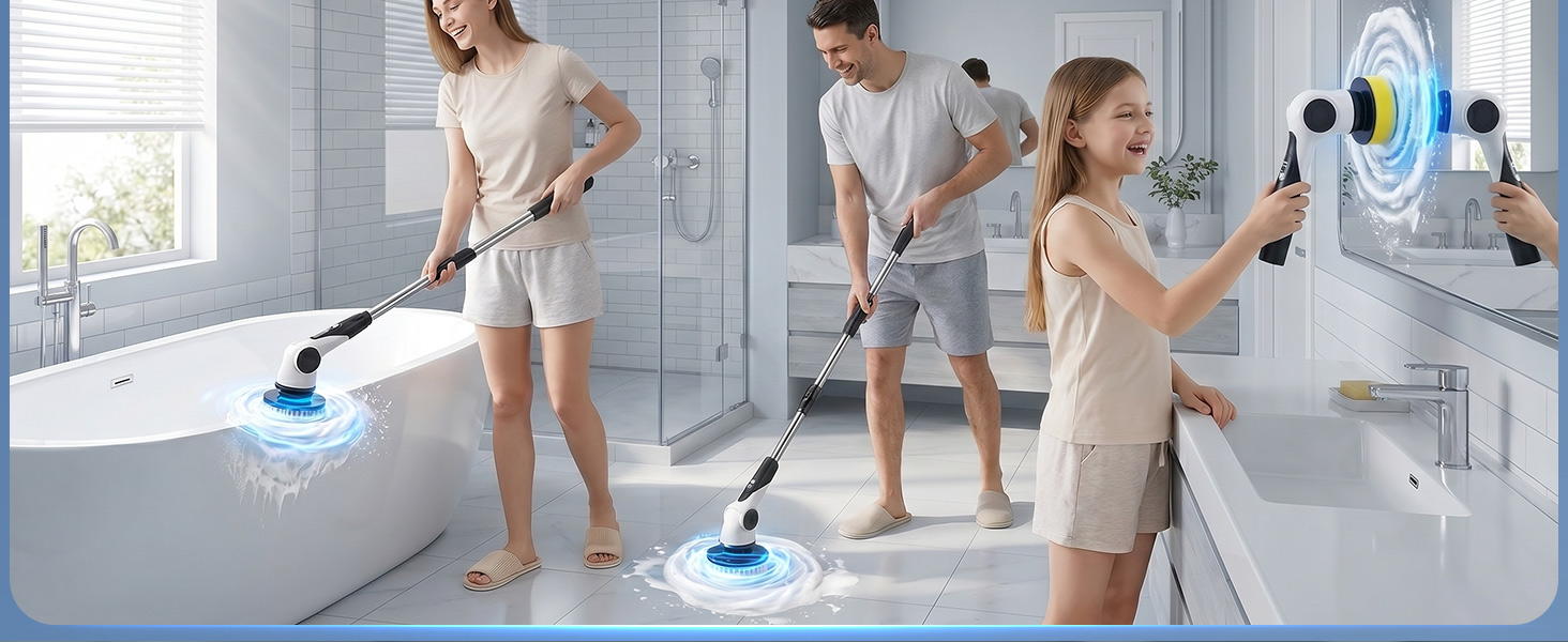 Electric spin scrubber
