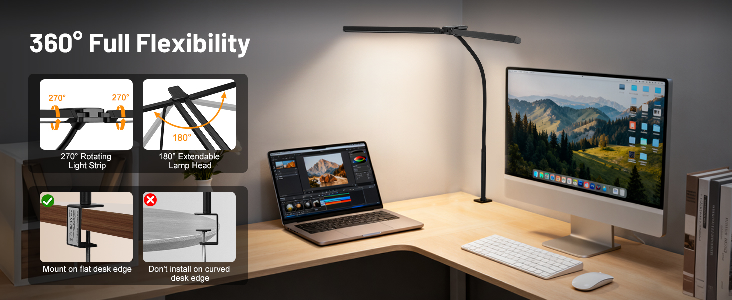 Desk Lamp with Clamp