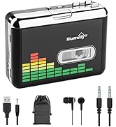 Cassette to MP3 Converter, BlumWay Portable Cassette Recorder Player, Audio Music Cassette Tape t...
