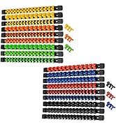ALOANES 18 PC ABS Socket Organizer,1/2 inch, 3/8 inch, and 1/4 inch Drive Socket Rail Holders, He...