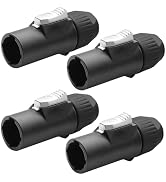 Kakabubble Waterproof Locking Female PowerCon 20A IP65 Outdoor Protection Chassis Connectors, Hea...
