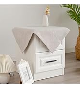 YZKITM Small Rustic Farmhouse Square Tablecloth Soft Thick Burlap Bedside Table Cloth Washable Fa...