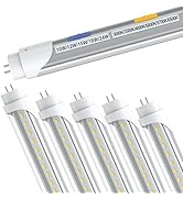 T8 LED Tube Light Bulbs 4 Foot, 5 Power(10W-24W)&amp; 6CCT(3000K-6500K) All in 1,Plug &amp; Play or Balla...