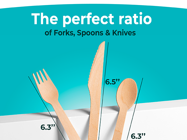 The Perfect Ratio of Forks, Spoons &amp;amp; Knives. 150 Forks, 100 Spoons &amp;amp; 50 Knives.