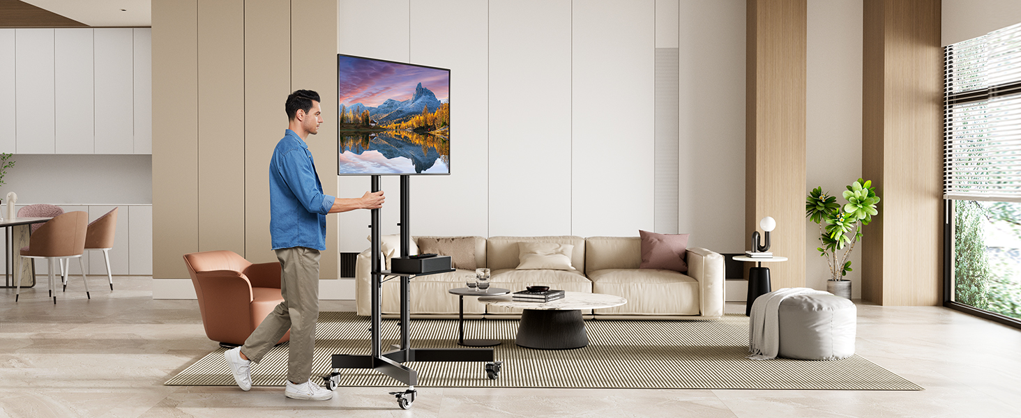 tv stand on wheels