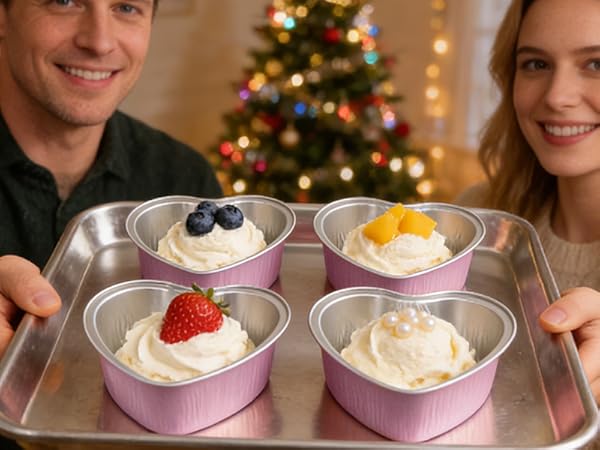 Mini Cake Pans with Lids Small Disposable Aluminum Foil Cupcake Loaf Pans for Party