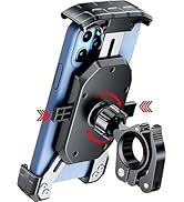 Kewig Bike Phone Mount Holder, Motorcycle Phone Mount [1s Lock] [One Hand Operation], Bicycle Sco...