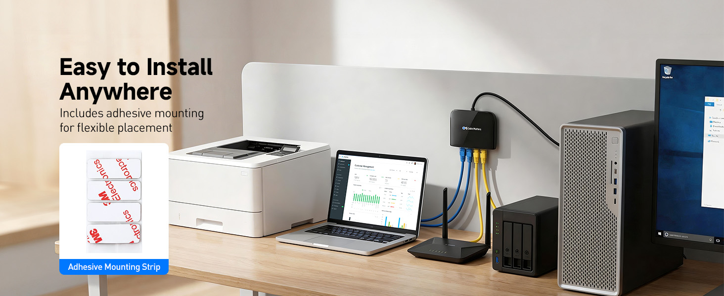 USB to 4-Port Gigabit Ethernet Switch for Network Sharing