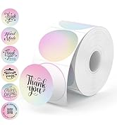MUNBYN 2 Inch Circle Thermal Sticker Labels, Direct Round Labels for DIY Logo Design, Small Busin...