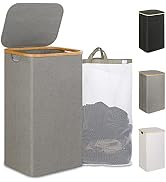 iEGrow Laundry Hamper with Lid, 110L Large Laundry Hamper with Handle and Lid, Collapsible Clothe...