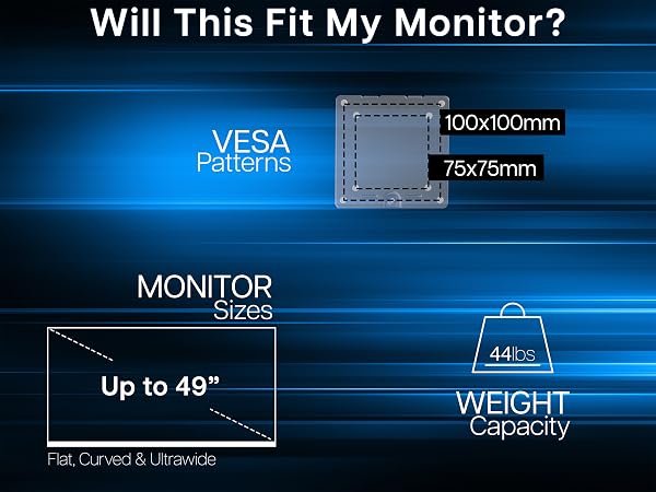 Single Ultrawide Monitor Wall Mount