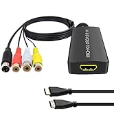 Dingsun SVideo to HDMI Converter 3RCA AV S-Video R/L Audio Vdieo Converter Adapter Support 1080P/...
