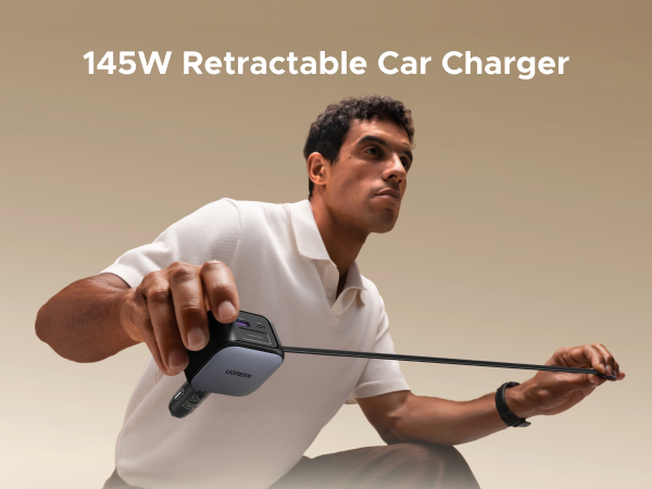 145W Retractable Car Charger