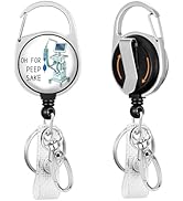 Funny Respiratory Therapist Badge Reel Holder Retractable Heavy Duty with 360° Swivel Carabiner C...