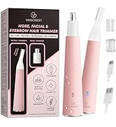 VG VOGCREST Nose Hair Trimmer for Women: Rechargeable 2 in 1 Nose Ear Hair and Eyebrow Trimmer - ...