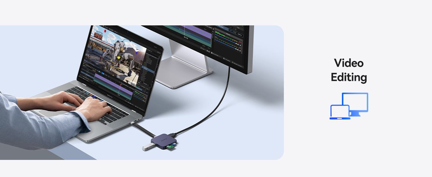 Series of images showing computer screens and hands interacting with technology devices, demonstrating software or system functionality.