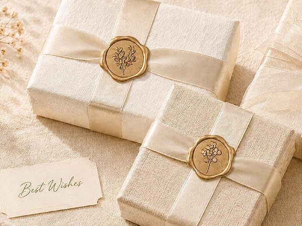 GOLD WAX SEAL STICKERS