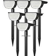GKGG Solar Lights Outdoor Waterproof IP65, 76 LED 3 Lighting Modes Solar Spot Lights Outdoor Yard...